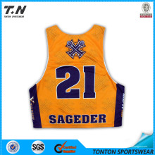 Custom personalizado personalizado Sublimation Lacrosse Jersey